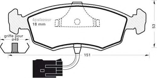 set placute frana,frana disc