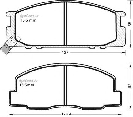 set placute frana,frana disc