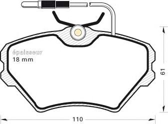 set placute frana,frana disc