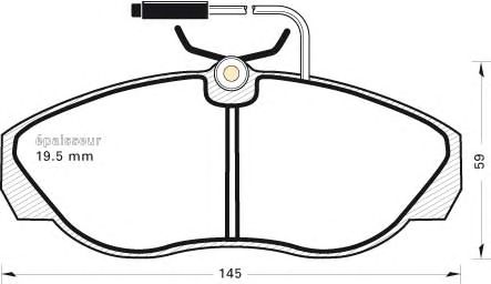 set placute frana,frana disc