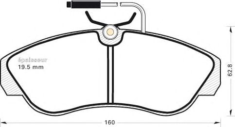 set placute frana,frana disc