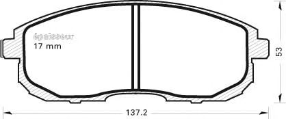 set placute frana,frana disc