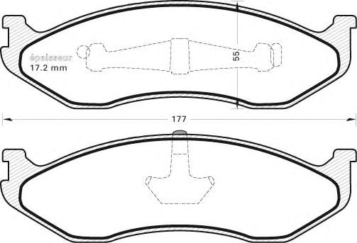 set placute frana,frana disc