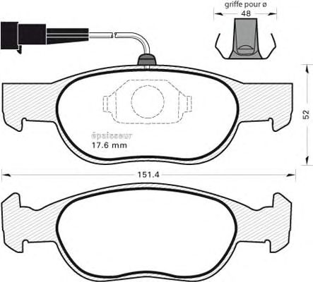 set placute frana,frana disc