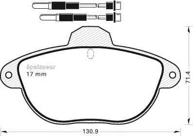 set placute frana,frana disc