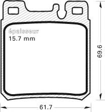 set placute frana,frana disc