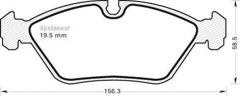 set placute frana,frana disc