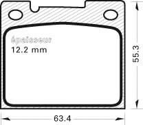 set placute frana,frana disc