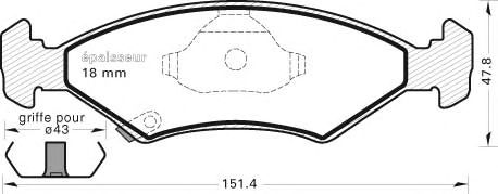 set placute frana,frana disc