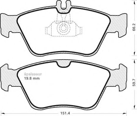 set placute frana,frana disc