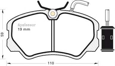 set placute frana,frana disc