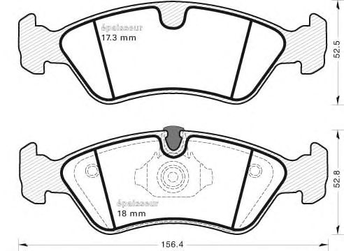 set placute frana,frana disc