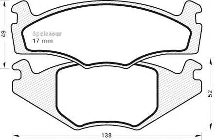 set placute frana,frana disc