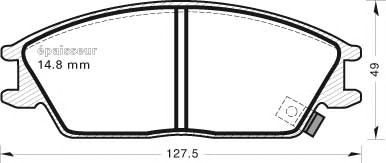 set placute frana,frana disc