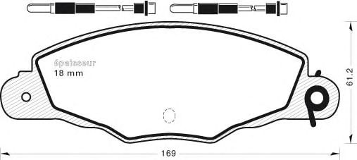 set placute frana,frana disc