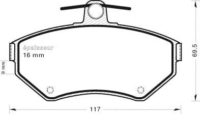 set placute frana,frana disc