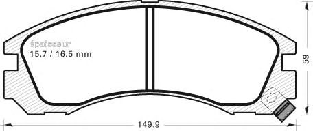 set placute frana,frana disc