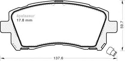 set placute frana,frana disc