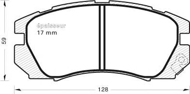 set placute frana,frana disc