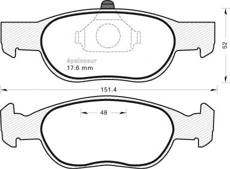 set placute frana,frana disc