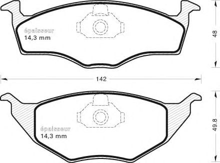 set placute frana,frana disc