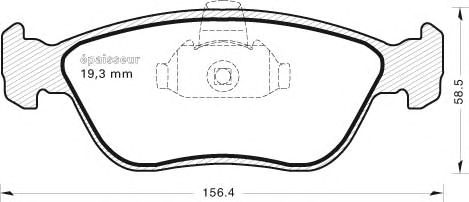 set placute frana,frana disc