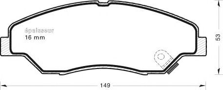 set placute frana,frana disc