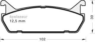 set placute frana,frana disc