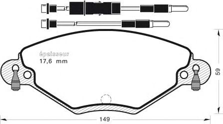 set placute frana,frana disc