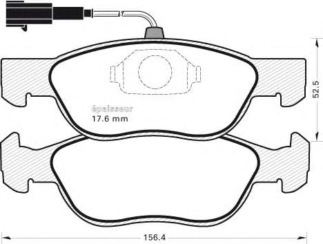 set placute frana,frana disc