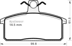 set placute frana,frana disc