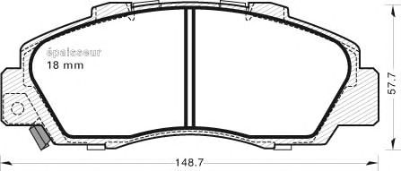 set placute frana,frana disc