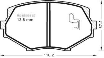 set placute frana,frana disc