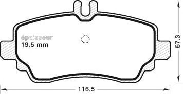 set placute frana,frana disc