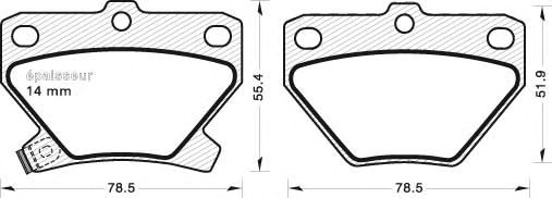 set placute frana,frana disc