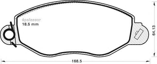 set placute frana,frana disc