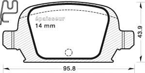 set placute frana,frana disc