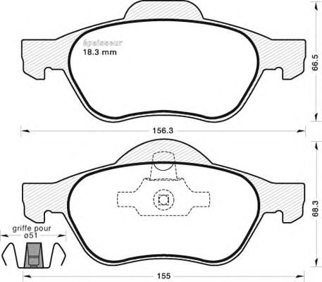 set placute frana,frana disc