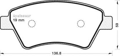 set placute frana,frana disc