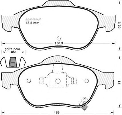 set placute frana,frana disc