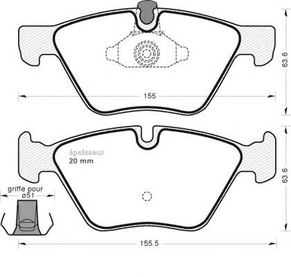 set placute frana,frana disc