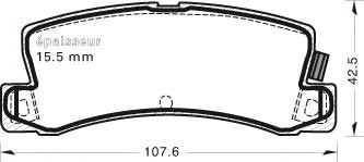 set placute frana,frana disc