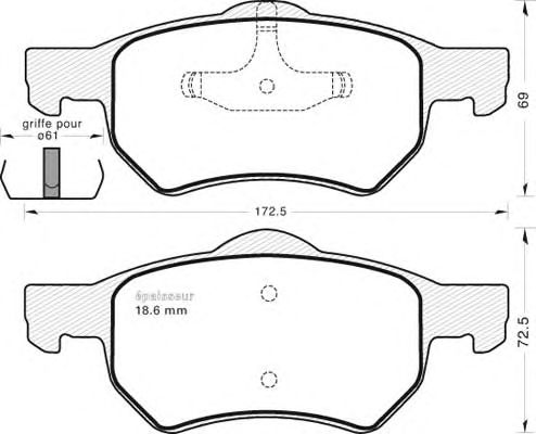 set placute frana,frana disc