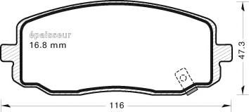 set placute frana,frana disc