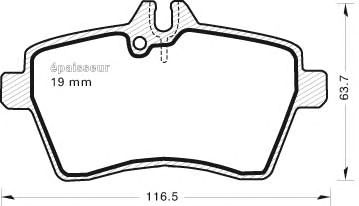 set placute frana,frana disc