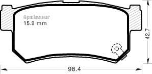 set placute frana,frana disc