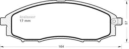 set placute frana,frana disc