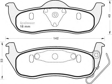 set placute frana,frana disc