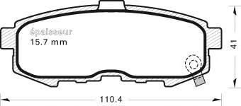 set placute frana,frana disc