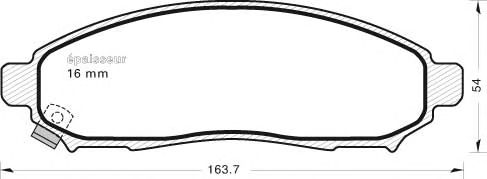 set placute frana,frana disc